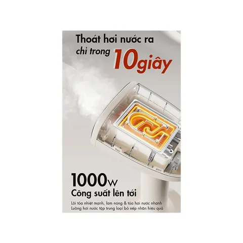 Bàn ủi hơi nước cầm tay Bear GTJ-D10M1 - Công suất 1000W, Nhanh Nóng 10 giây, Dung tích 260ml, Hàng chính hãng
