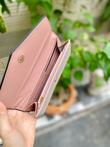 Ví Valentino Nữ Nắp Gập Màu Nude - Thiết Kế Sang Trọng Size 195x9 - Phụ Kiện Thời Trang Thời Thượng