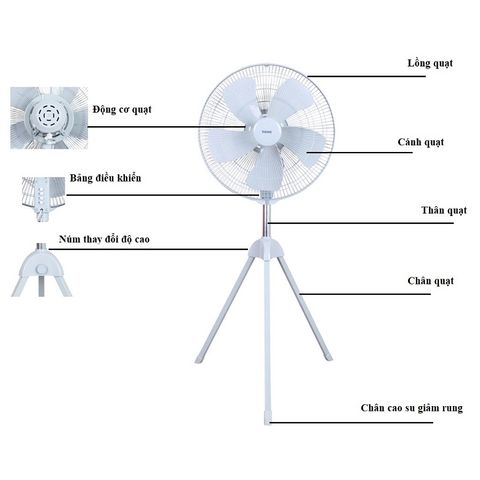 Quạt Đứng Công Nghiệp 3 Chân 22