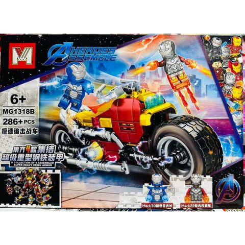 Lắp ráp xe siêu anh hùng Avengers có 4 phân loại MG1318A MG1318B MG1318C MG1318D
