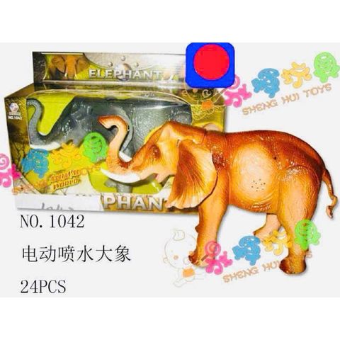 Animal World Con voi đồ chơi chạy bằng pin có đèn và âm thanh 1042 đồ chơi thế giới động vật voi NO.1042 Elephant