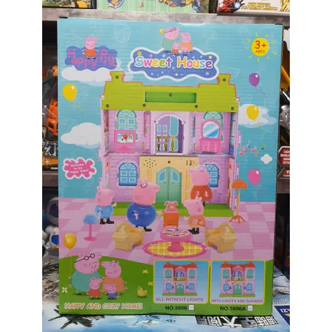 Nhà búp bê heo peppa 5806A Sweet House có đèn và nhạc