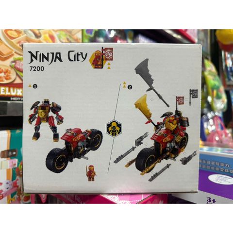 Lắp ráp xe Ninja city 7200 gồm 312 chi tiết lắp ghép