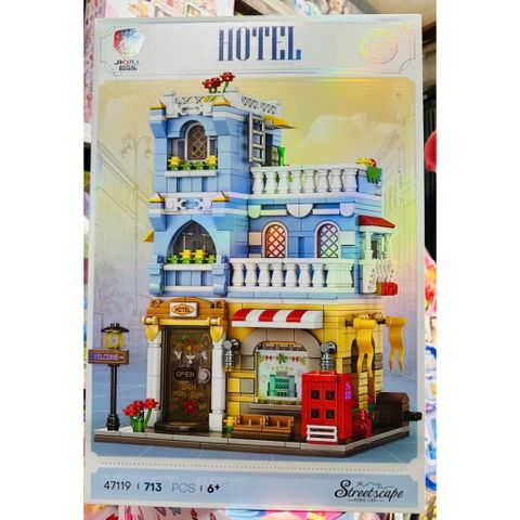 JIQILE 47119 HOTEL - Đồ chơi lắp ráp mô hình khách sạn