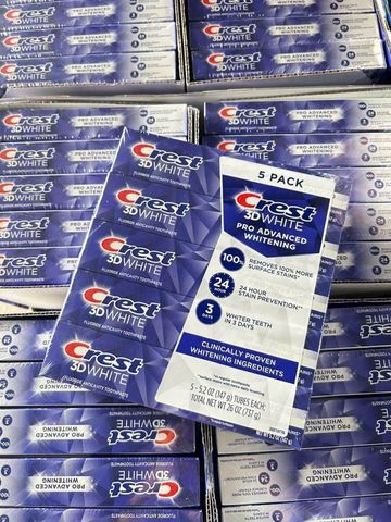 Kem Đánh Răng Crest 3D White Advanced Whitening 147g - Trắng Sáng, Bảo Vệ Men Răng, Hương Bạc Hà Tươi Mát