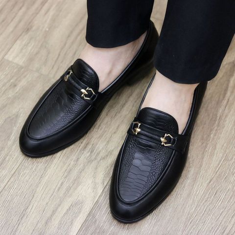 Giày Lười Nam Dập Vân Da Rắn Thời Trang - Giày Tây Dễ Phối Đồ Mẫu Mới Cao Cấp Hàng Chính Hãng