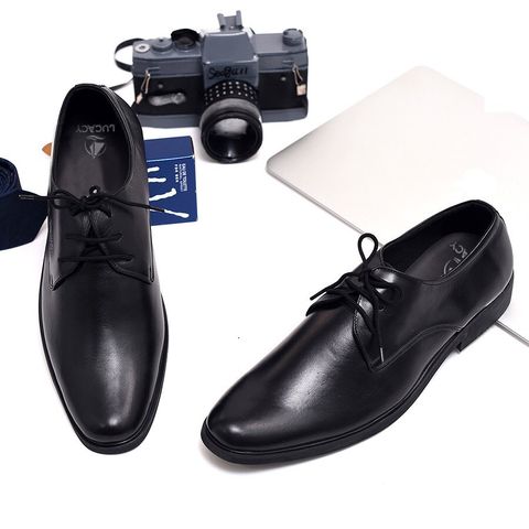 Giầy Tây Nam Da Mềm Buộc Dây - Phong Cách Lịch Lãm Dễ Phối Đồ Cho Công Sở