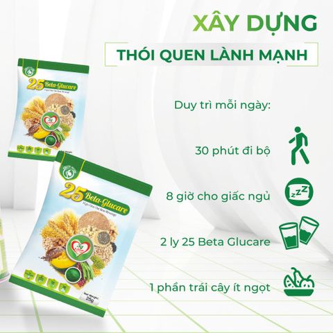 Sữa Hạt Ngũ Cốc 25 Beta Glucare - Combo 2 Hộp (625gr) Tăng Cường Miễn Dịch, Hỗ Trợ Điều Hòa Mỡ Máu, Nhập Khẩu Malaysia