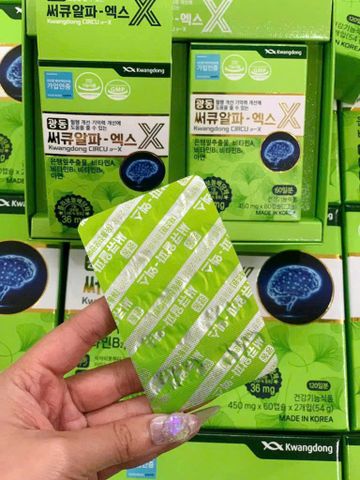Viên uống bổ não Kwangdong Hàn Quốc 120 viên - Tăng cường trí nhớ, hỗ trợ tuần hoàn não và giảm đau đầu hiệu quả