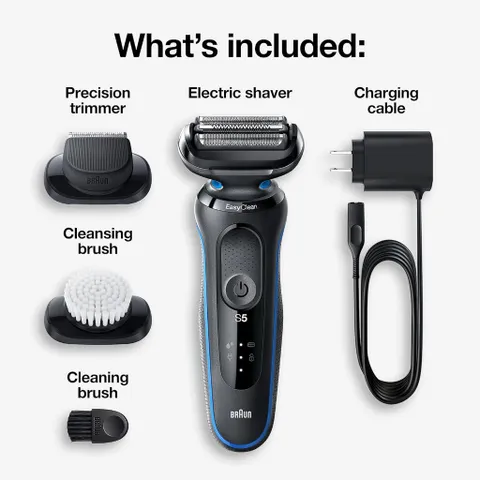 Máy Cạo Râu Điện Braun Series 5 5031S - Chống Nước, Pin Lithium-Ion, Công Nghệ AutoSense, Cạo Sát Dễ Dàng, Được Sản Xuất Tại Đức