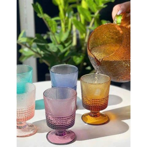 Bộ 6 Cốc Thủy Tinh IVV Speedy 240ml - Thủy Tinh Thổi Bằng Miệng, An Toàn Máy Rửa Chén, Làm Thủ Công Tại Ý