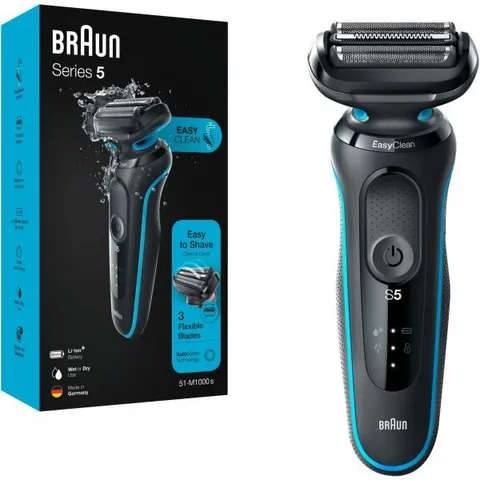 Máy Cạo Râu Braun Series 5 51-M1000s - Công nghệ Đức, Pin Li-ion, Cạo Khô & Ướt, Dễ Dàng Làm Sạch, Bảo Hành 12 Tháng