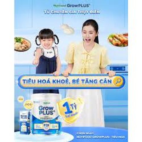 Sữa bột Nutifood Sweden GrowPLUS+ Tiêu Hóa (Xanh Nhạt) - Tiêu hóa khỏe, tăng cân Lon 800g
