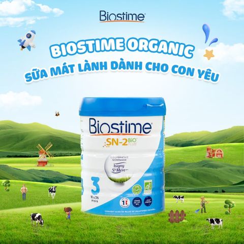Sữa Organic Biostime SN-2 Bio Plus Premium Organic Số 1 2 3 Sữa Bột Cân Bằng Hệ Tiêu Hóa Bé -Sữa Tăng Sức Đề Kháng Cho T