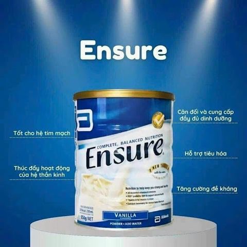 Sữa Bột Ensure Úc Vị Vani 850g Dành Cho Người Cao Tuổi, Người Suy Nhược Cơ Thể