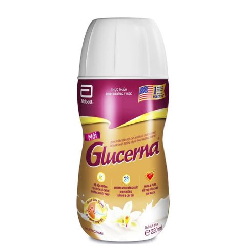 Sữa Bột Pha Sẵn Glucerna  Abbot Hương Vani Lốc 6 Chai x 220ml Hỗ Trợ Kiểm Soát Đường Huyết