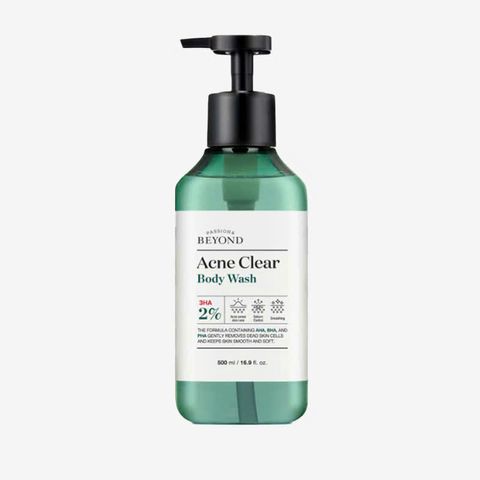 Sữa Tắm Giảm Mụn Lưng Beyond Acne Clear Body Wash 500ml - AHA BHA PHA Chăm Sóc Da Hiệu Quả, Giảm Nhờn, Ngừa Mụn