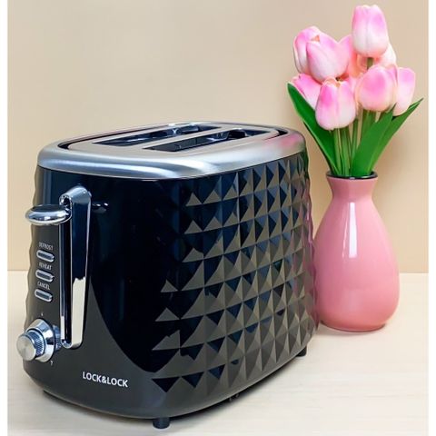 Máy Nướng Bánh Mì LocknLock EJB222BLK 850W Máy Nướng Bánh Sanwith - Bảo Hành 2 Năm