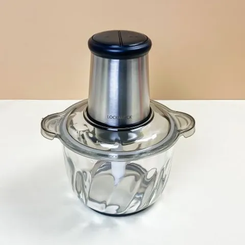 Máy Xay Thịt Cao Cấp LocknLock EJM186SLV - Cối Thủy Tinh 2.4L, Lưỡi Dao Sắc Bén, Thiết Kế Sang Trọng, An Toàn Sức Khỏe