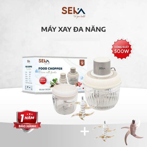Máy Xay Thịt Đa Năng SEKA SK2287 - 2 Cối Thủy Tinh, 500W, Bộ Dao Thay Thế - Thiết Kế An Toàn, Tiện Lợi Cho Bếp Trong Mọi Gia Đình
