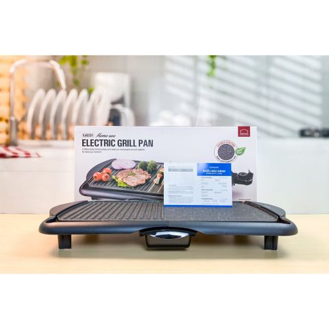 Bếp Nướng Điện LocknLock EJG231 - 2000W, Vỉ Nướng Đa Năng Chống Dính, Thiết Kế Sang Trọng, Bảo Hành 2 Năm