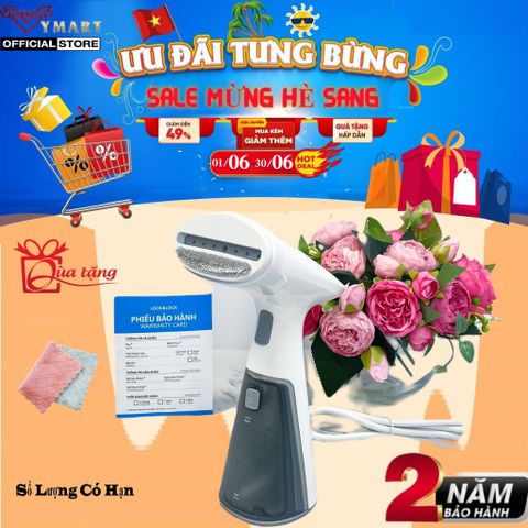 Bàn Là Hơi Nước Cầm Tay Locknlock 1000W ENI148WHT - Thiết Kế Gọn Nhẹ, Chức Năng Xịt Hơi Tiện Lợi, Bảo Hành 2 Năm