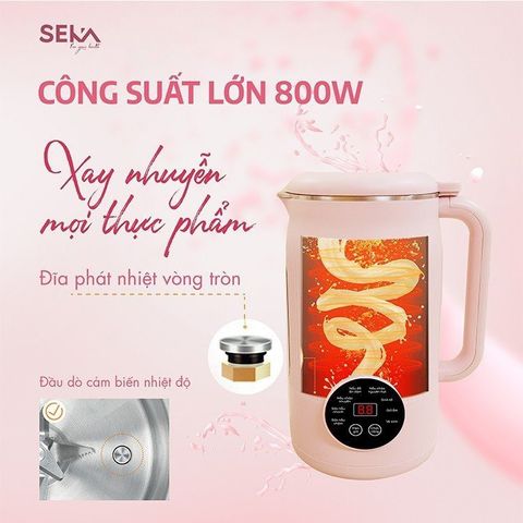 Máy Làm Sữa Hạt Mini SEKA SKG450 (Model Cũ SK320) 1.2L - Đa Năng 8in1, Lưỡi Dao 10 Cánh Inox 304, Bảo Hành 2 Năm, Phù Hợp Mọi Gia Đình