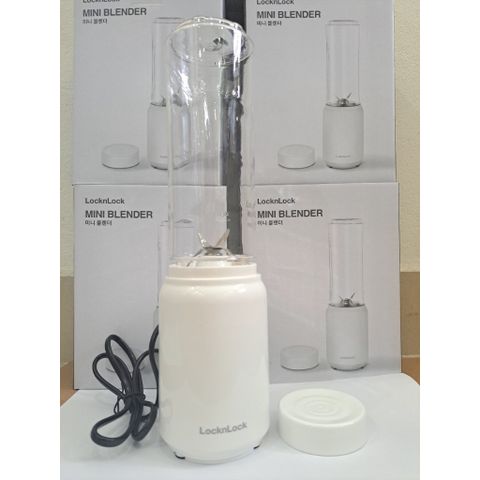 Máy Xay Sinh Tố Mini Blender LocknLock EJM433WHT 280ml - Thiết Kế Nhỏ Gọn, Công Suất 150W, Bảo Hành 2 Năm, Dễ Dàng Sử Dụng