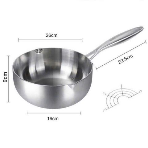 (Tặng Kèm Vỉ Gác Dầu) Chảo Sâu Lòng Chống Dính Inox Nguyên Khối SEKA 22/24/26 cm - Dùng Mọi Loại Bếp - Hàng Chính Hãng