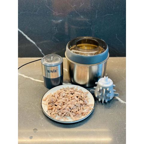 Máy Xay Thịt Inox 2 Cối 2,5L Unie UE-226 - Xay Thịt, Hành, Tỏi Nhanh Chóng, Hàng Chính Hãng, 4 Lưỡi Dao Sắc Bén