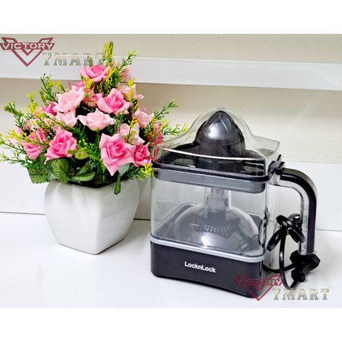 Máy Vắt Cam LocknLock EJJ246BLK 0.9L - Máy Ép Trái Cây Thiết Kế Hiện Đại, Bảo Hành 2 Năm, Công Suất 40W, Màu Đen