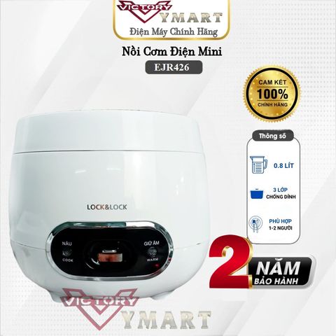 Nồi Cơm Điện LocknLock 1,2L EJR384IVY - Công Nghệ Thông Minh, 6 Chế Độ Nấu, Bảo Hành 2 Năm, Thiết Kế Hiện Đại