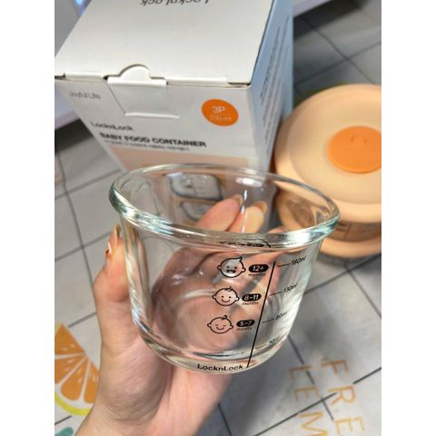 Set 3 Hộp Đựng Thực Phẩm Thủy Tinh LocknLock 230ml - Nắp Silicone Chịu Nhiệt, Lý Tưởng cho Ăn Dặm và Bảo Quản Thức Ăn