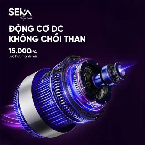 Máy Hút Bụi Cầm Tay SEKA SK-09MAX PLUS - Hút Bụi, Lau Sàn, Tự Động Làm Sạch Con Lăn, Bộ Lọc HEPA, Tiện Ích Dễ Sử Dụng
