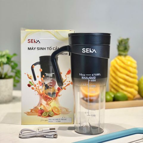 Máy Xay Sinh Tố Cầm Tay Seka NT889 - Công Suất 150W, Dung Tích 470ml, Thiết Kế Tiện Dụng, An Toàn, Phù Hợp Cho Công Sở, Du Lịch