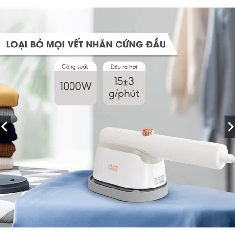 Bàn Là Hơi Nước Mini LEBENLANG LBL5285 Công Suất 1000W, Làm Nóng Trong 30s, Mặt Là Phủ Gốm - Hàng Chính Hãng