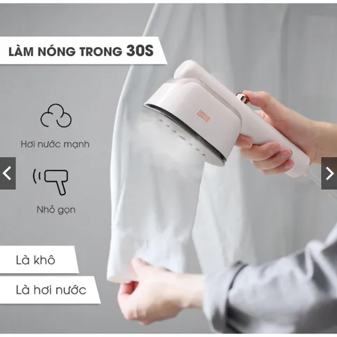 Bàn Là Hơi Nước Mini LEBENLANG LBL5285 Công Suất 1000W, Làm Nóng Trong 30s, Mặt Là Phủ Gốm - Hàng Chính Hãng