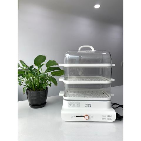 Nồi Hấp Điện Đa Năng 3 Tầng 18L Lebenlang LBEL5031 - Tiện Lợi, 900W, Giữ Vitamin, Hấp Thực Phẩm Tươi Ngon Cho Gia Đình