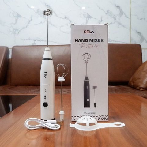 Máy Đánh Trứng Seka MD2210 Que Tạo Bọt Cafe Mini Cầm Tay Không Dây 3 Cấp Độ - Hàng Chính Hãng