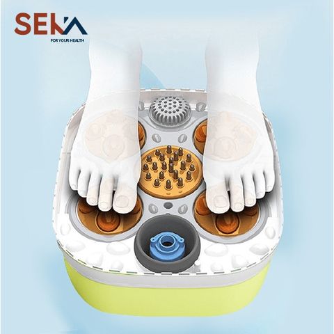 Bồn Ngâm Chân Massage Gấp Gọn SEKA  SK195 (SK-195) Con Lăn Tự Động Làm Nóng, Sục Khí - Chính Hãng