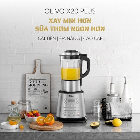 Máy Làm Sữa Hạt OLIVO X20 PLUS Phiên Bản Mới - Tạm Dừng Thông Minh - Vệ Sinh Khử Khuẩn - Chính Hãng