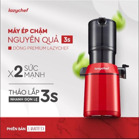Máy Ép Chậm Nguyên Quả Lazychef 3S LC04ME Premium 200W - Máy Ép Trái Cây, Làm Kem Tươi, Thiết Kế Tiện Lợi và Hiệu Quả Cao