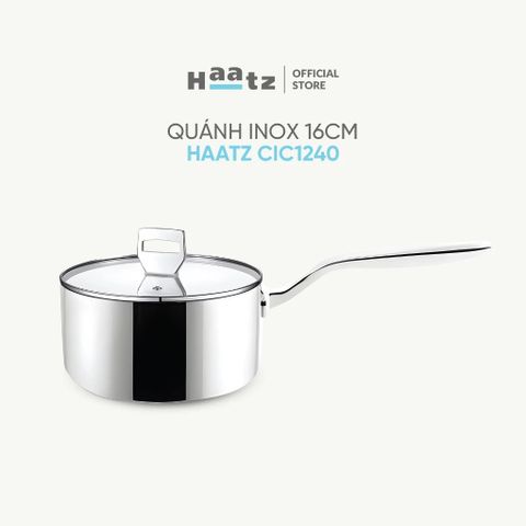Quánh Inox 316 Đúc Đáy Liền Haatz HYP316 Size 16cm - Chịu Nhiệt, An Toàn Sức Khỏe, Bảo Hành 5 Năm - Dụng Cụ Nhà Bếp Cao Cấp