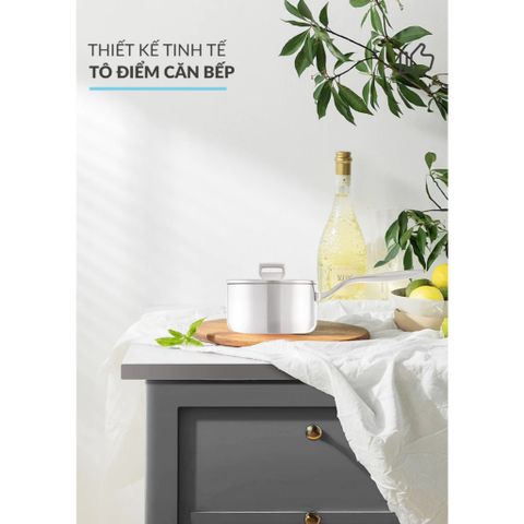 Quánh Inox 316 Đúc Đáy Liền Haatz HYP316 Size 16cm - Chịu Nhiệt, An Toàn Sức Khỏe, Bảo Hành 5 Năm - Dụng Cụ Nhà Bếp Cao Cấp