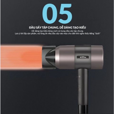 Máy Sấy Tóc Haatz CIM908 - Chuyên Nghiệp 1800W 3 Chế Độ Nóng Lạnh, Tự Động Ngắt Khi Quá Nhiệt, Bảo Hành 2 Năm, Hàng Chính Hãng