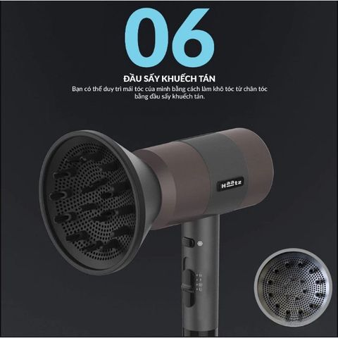 Máy Sấy Tóc Haatz CIM908 - Chuyên Nghiệp 1800W 3 Chế Độ Nóng Lạnh, Tự Động Ngắt Khi Quá Nhiệt, Bảo Hành 2 Năm, Hàng Chính Hãng