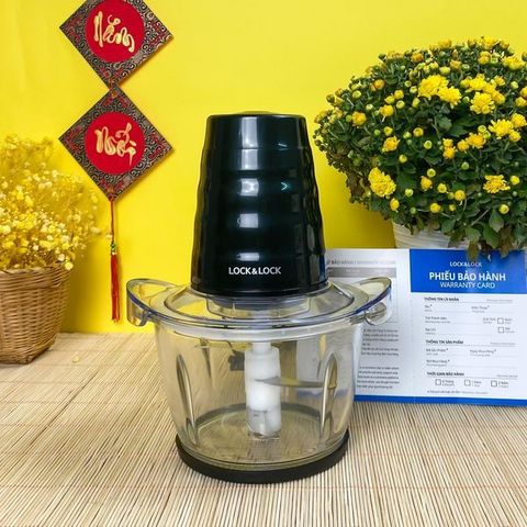 Máy Xay Thịt LocknLock EJM156BLK - Cối Thủy Tinh 1L, 400W, Dễ Vệ Sinh - Thiết Kế Sang Trọng, Bảo Hành 2 Năm