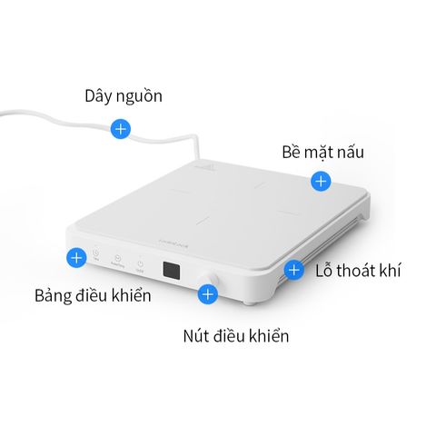 Bếp Điện Từ LocknLock Bianco Slim EJI146WHT 1850W - Thiết Kế Siêu Mỏng, Đa Chức Năng, Bảo Hành 2 Năm