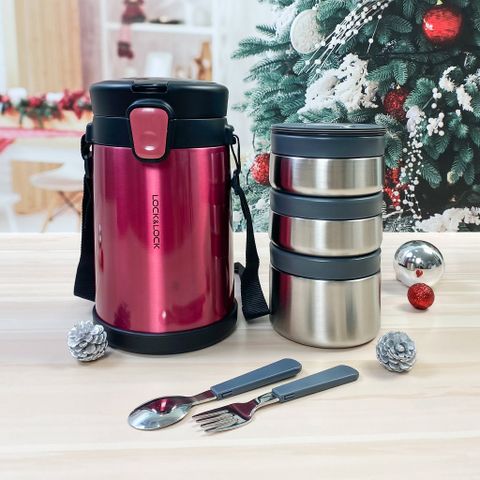 Bộ Hộp Cơm Giữ Nhiệt Easy Take Lunch Box LocknLock LHC8034 (2000ml) - Chất Liệu Cao Cấp