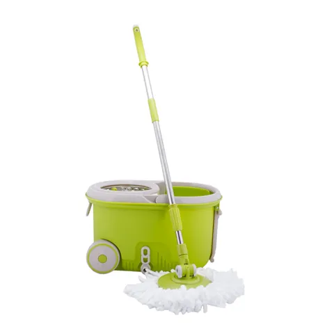 Bộ Cây Lau Nhà Xoay Tay 360 Độ LocknLock MOP-L003 - Có Bánh Xe, 2 Bông Lau, Chất Liệu Cao Cấp